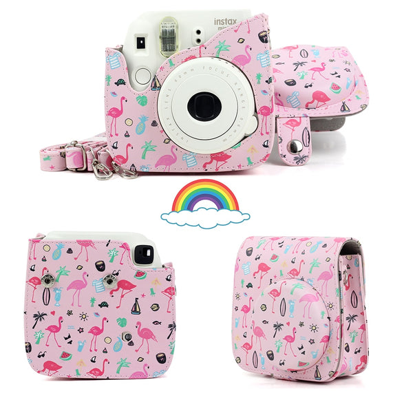 Mini Camera Case Bag PU Leather Cover with Shoulder Strap For Instax Mini 9 Mini 8 Mini 8+ Instant Film Cameras | Vimost Shop.