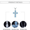 Natural Swiss Blue Topaz 925 Sterling Silver Gemstone Cross Pendant Necklaces for Women Fine Jewelry Collares | Vimost Shop.