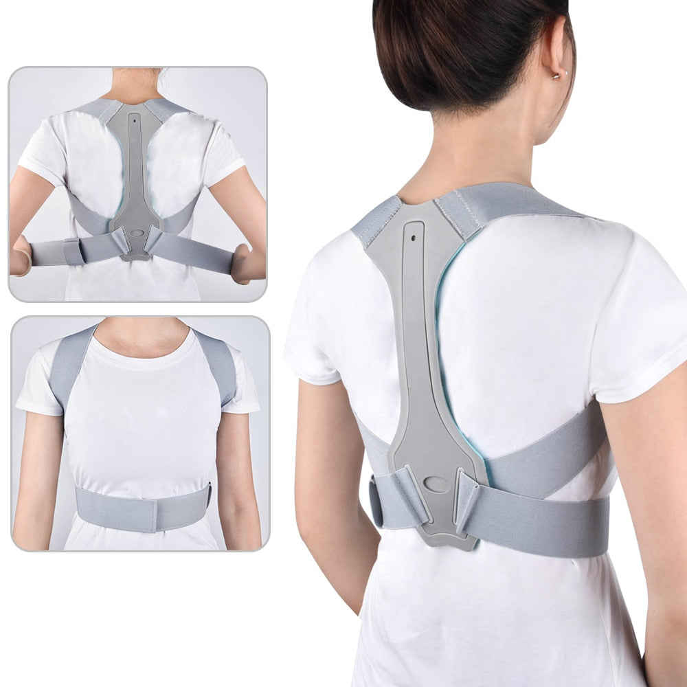 Silver Adjustable Back Posture Corrector Back Pain Relief Belt Spine Waist Support Correction Straps Posture Belt For Men Women | Vimost Shop.