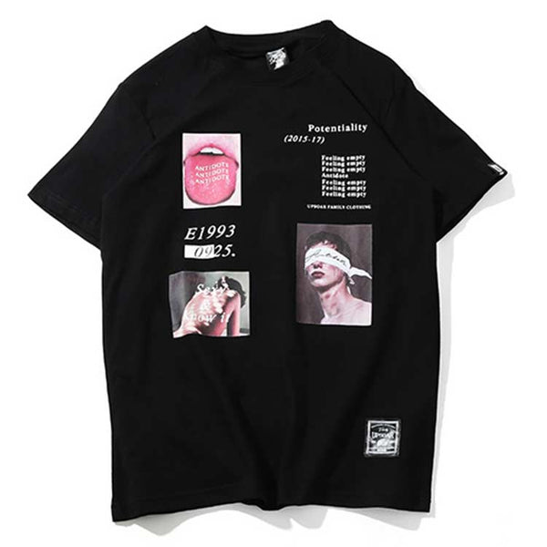 Men Funny Picture Print Men's Tee Shirts O-neck T Shirt Cotton Fashion High Street Couple Tees Streetwear | Vimost Shop.
