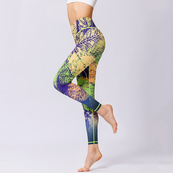 Women Yoga Pants Workout Leggings Fitness Sport Print Athletic Pants | Vimost Shop.