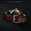 Men Watches Luxury Brand Design Automatic Watch Men Transparent Skeleton Mechanical Wrist Watch Leather Strap