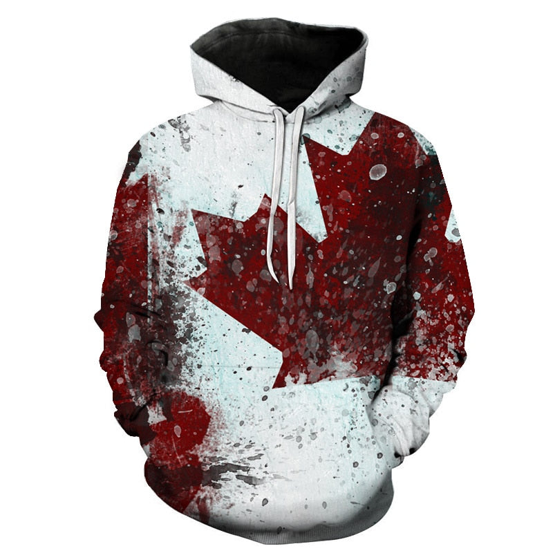 3D Hoodies National flag Canada Hoodies Sweatshirts Fashion Men Women Hoodies Germany/Brazil National flag 3D Hoodie | Vimost Shop.