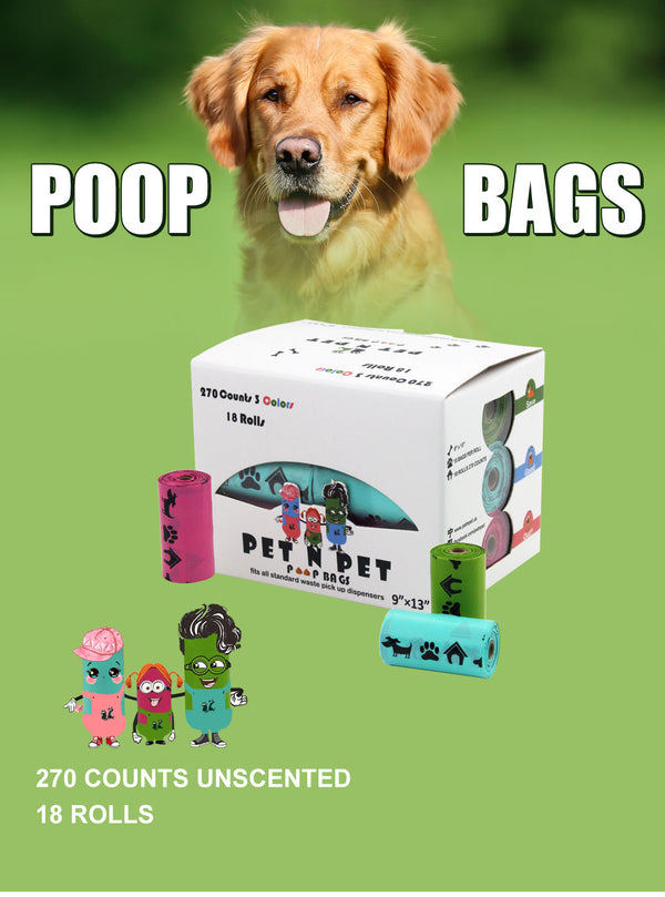 Pet N Pet Biodegradable Dog Poop Bags Earth-Friendly 18 Rolls 270 Counts Multipl Colors Lavender Scented Waste Bags | Vimost Shop.