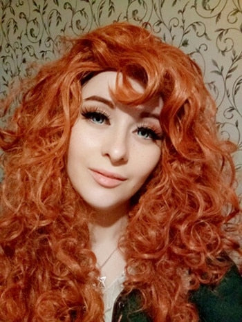 Merida Wig Orange Wig Tinker Bell Princress Belle Ariel Rapunzel Wig Brown Red Blonde Long Synthetic Cosplay Women Wig | Vimost Shop.