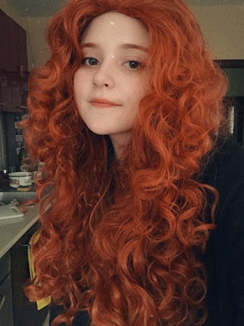 Merida Wig Orange Wig Tinker Bell Princress Belle Ariel Rapunzel Wig Brown Red Blonde Long Synthetic Cosplay Women Wig | Vimost Shop.