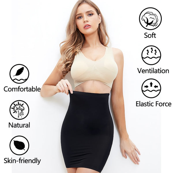 Women Half Slips for Under Dresses High Waist Underskirt Seamless Skirt Tummy Control Body Shaper Butt Lifter Slimming Underwear | Vimost Shop.