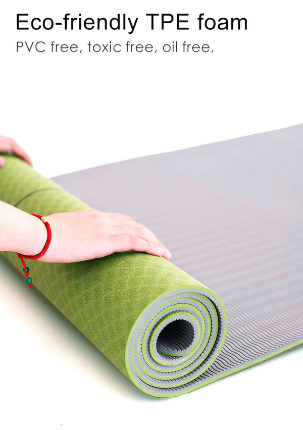 6MM TPE Non-slip Yoga Mats For Fitness Pilates Gym Exercise Sport | Vimost Shop.