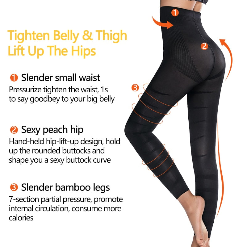 Women High Waist Leggings Tummy Control Shaper Tight Pants Shapewear Shaping Legins Workout Fitness Running Jeggings | Vimost Shop.