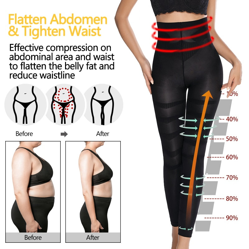 Women High Waist Leggings Tummy Control Shaper Tight Pants Shapewear Shaping Legins Workout Fitness Running Jeggings | Vimost Shop.