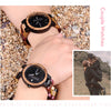 Wood watch Lover Couple Watches Men Show Date Ladies Wristwatch Women Quartz Male bayan kol saati Gift in Wood Box | Vimost Shop.