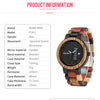 Wood watch Lover Couple Watches Men Show Date Ladies Wristwatch Women Quartz Male bayan kol saati Gift in Wood Box | Vimost Shop.