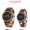 Wood watch Lover Couple Watches Men Show Date Ladies Wristwatch Women Quartz Male bayan kol saati Gift in Wood Box | Vimost Shop.