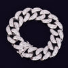 22mm Baguette Zircon Miami Cuban Link Bracelet Iced out Men's Hip hop Street Rock Jewelry Gold Color Chain 7" 8" | Vimost Shop.