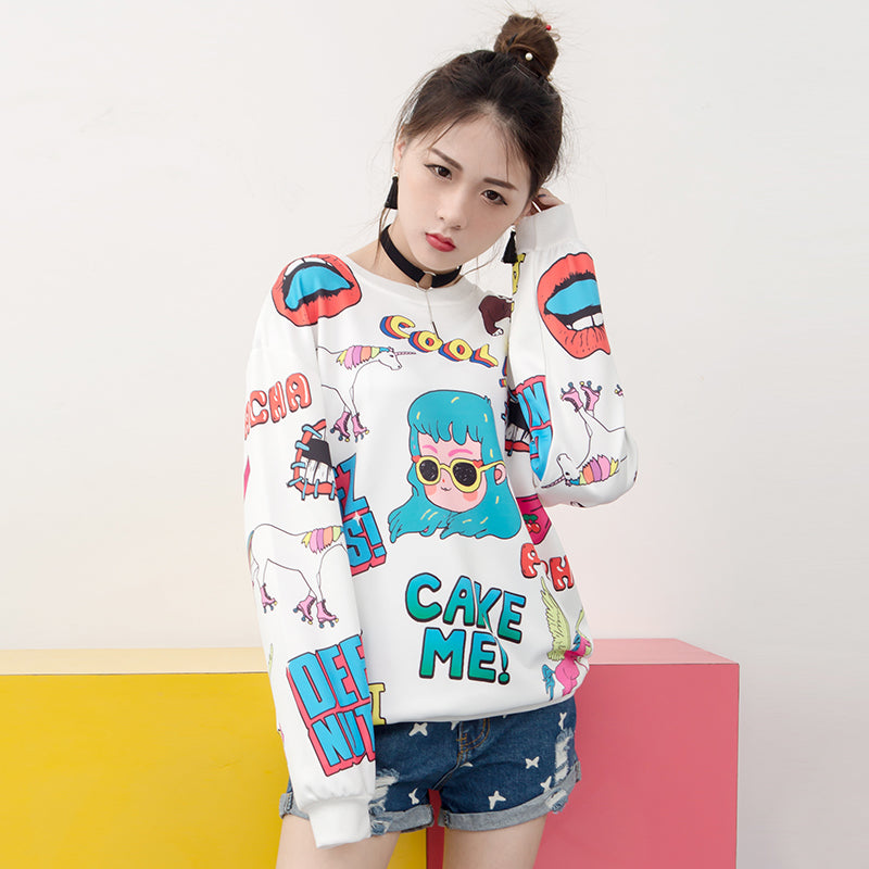 Spring Autumn Long Sleeve Casual Harajuku Sweatshirt | Vimost Shop.