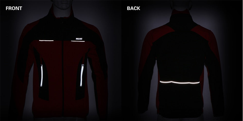 Men Winter Thermal Cycling Jacket Windproof Waterproof MTB Bike Jacket Sports Softshell Coat Bicycle Clothing Reflective