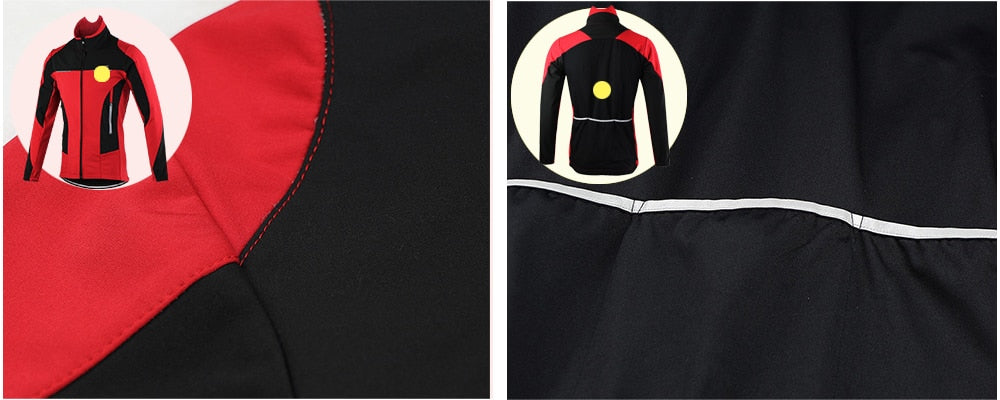 Men Winter Thermal Cycling Jacket Windproof Waterproof MTB Bike Jacket Sports Softshell Coat Bicycle Clothing Reflective