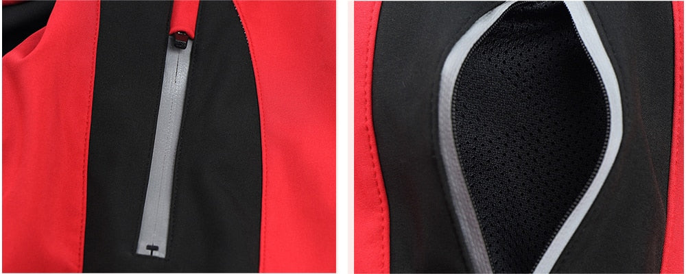 Men Winter Thermal Cycling Jacket Windproof Waterproof MTB Bike Jacket Sports Softshell Coat Bicycle Clothing Reflective
