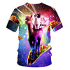 Galaxy Space 3D T Shirt Lovely Kitten Cat Eat Taco Pizza Funny Tops Tee Short Sleeve Summer Shirts | Vimost Shop.