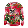 Funny Fake Hair Christmas Sweater For Holidays Autumn Winter Blouses Clothing | Vimost Shop.