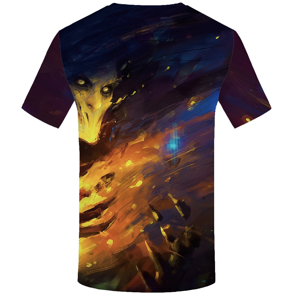 Skull T shirt Men Metal Tshirt Printed Rose Anime Clothes War Shirt Print Harajuku T-shirts 3d Mens Clothing | Vimost Shop.