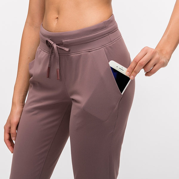 Naked-feel Fabric Workout Sport Joggers Pants Women | Vimost Shop.