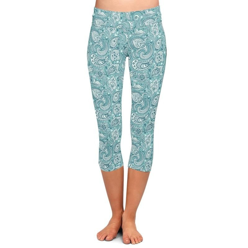 Women Capri Leggings Plus Size High Waist Elastic 220gsm Double Side Brushed Milk Silk  Pants Mid-Calf Trousers Fou Summer | Vimost Shop.