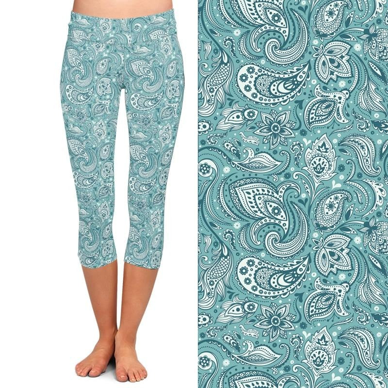 Women Capri Leggings Plus Size High Waist Elastic 220gsm Double Side Brushed Milk Silk  Pants Mid-Calf Trousers Fou Summer | Vimost Shop.