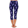 Plus Size Women Leaf Print Summer Style Black Pants High Waist Soft Mid Calf Leggings High Quality Fitness Pants | Vimost Shop.