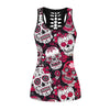 Gothic Tank Top Women Sexy Banshee Mask Rose Print Vest Skull Hollow Out Tops Punk Sleeveless Top Plus Size | Vimost Shop.