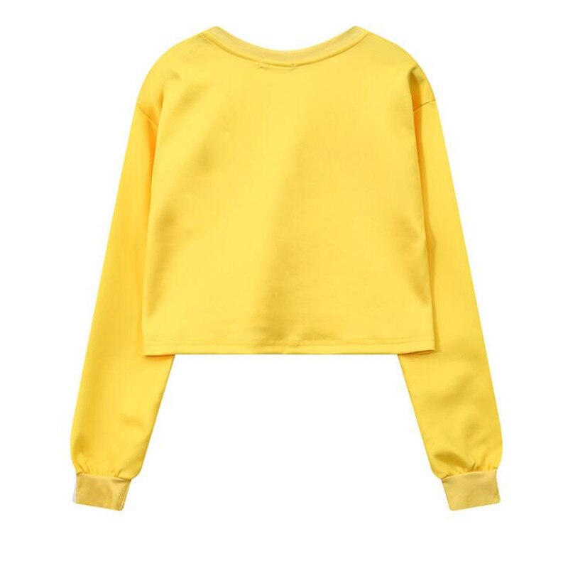 Girl Crop TopsHarajuku Cute Cartoon Printed Sweaters | Vimost Shop.