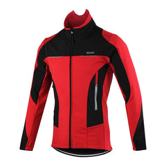 Men Winter Thermal Cycling Jacket Windproof Waterproof MTB Bike Jacket Sports Softshell Coat Bicycle Clothing Reflective