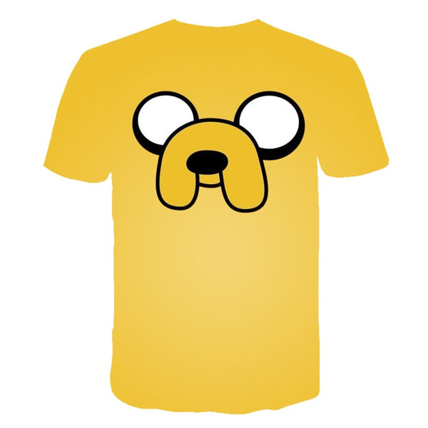 Summer new animation Adventure Time T-Shirt Finn and Jake tshirt man The dog face funny Cartoon 3d print Unisex t shirt men | Vimost Shop.