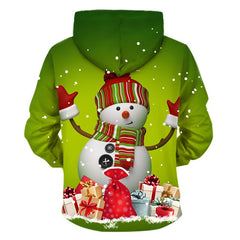 Women CHRISTMAS Snowman 3D Sweater hooded | Vimost Shop.