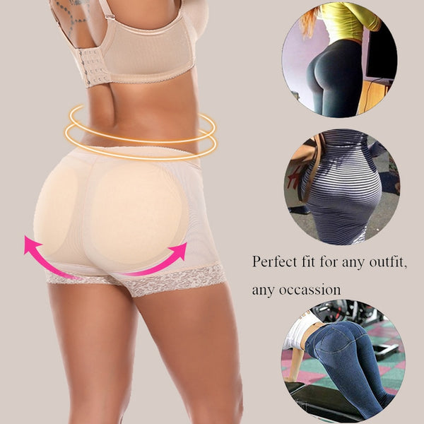 FAKE ASS Womens Butt and Hip Enhancer Booty Padded Underwear Panties Body Shaper Seamless Butt Lifter Panty Boyshorts Shapewear | Vimost Shop.