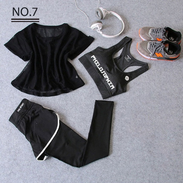 Sportswear 3 Piece Yoga Set Women Gym Cloth Sport Suit | Vimost Shop.