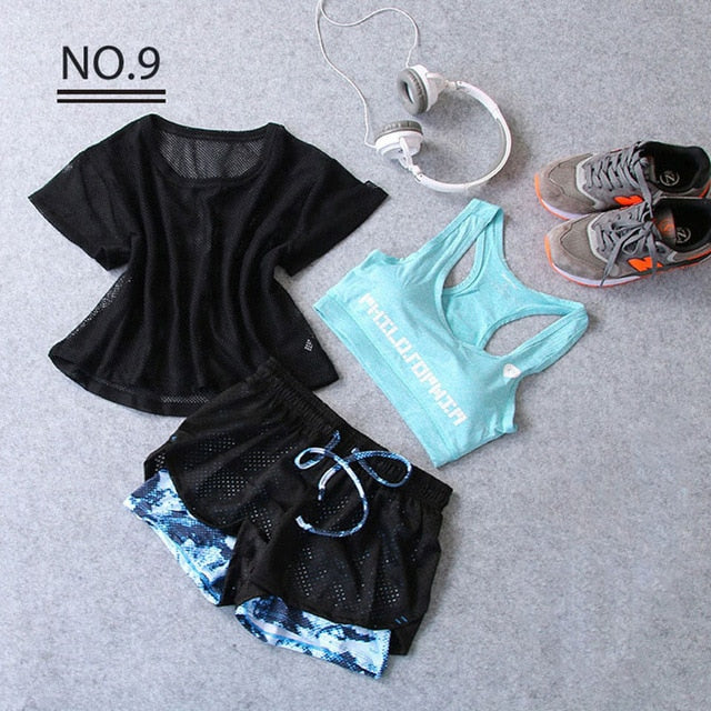 Sportswear 3 Piece Yoga Set Women Gym Cloth Sport Suit | Vimost Shop.