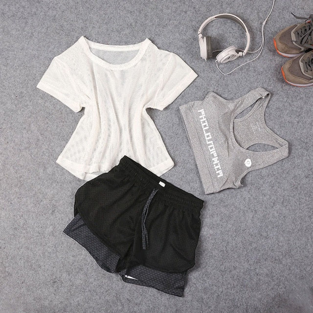 Sportswear 3 Piece Yoga Set Women Gym Cloth Sport Suit | Vimost Shop.