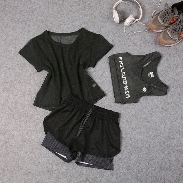 Sportswear 3 Piece Yoga Set Women Gym Cloth Sport Suit | Vimost Shop.