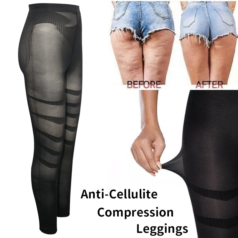 Shapewear Anti Cellulite Compression Leggings Leg Slimming Body Shaper High Waist Tummy Control Panties Thigh Sculpting Slimmer | Vimost Shop.