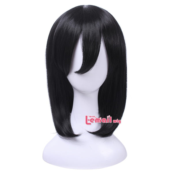 Mikasa Ackerman Cosplay Wigs Attack on Titan Cosplay Black Straight Bob Wig Heat Resistant Synthetic Hair Halloween | Vimost Shop.