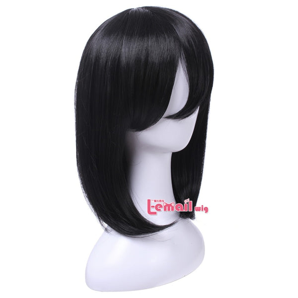 Mikasa Ackerman Cosplay Wigs Attack on Titan Cosplay Black Straight Bob Wig Heat Resistant Synthetic Hair Halloween | Vimost Shop.