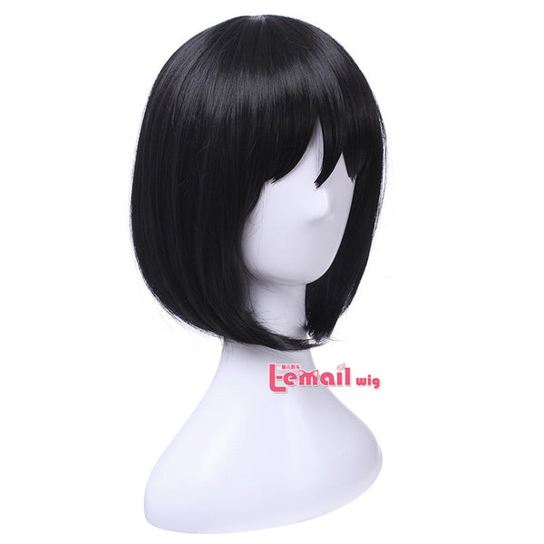 Mikasa Ackerman Cosplay Wigs Attack on Titan Cosplay Black Straight Bob Wig Heat Resistant Synthetic Hair Halloween | Vimost Shop.