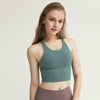 Solid Spaghetti Straps Yoga Gym Crop Tops Women Quick Dry | Vimost Shop.
