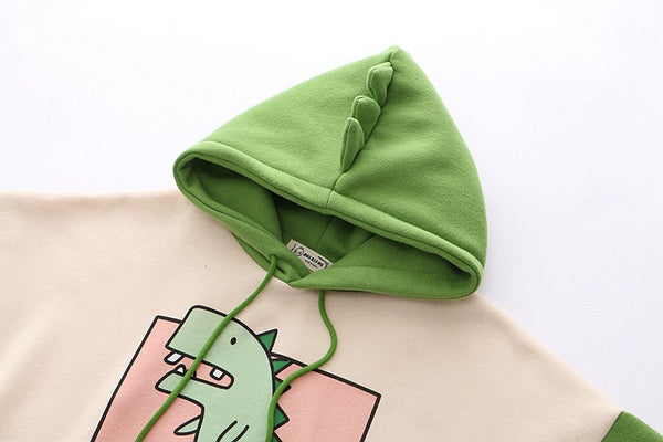 Women Dinosaur Sweatshirts Hooded Warm Fleece | Vimost Shop.
