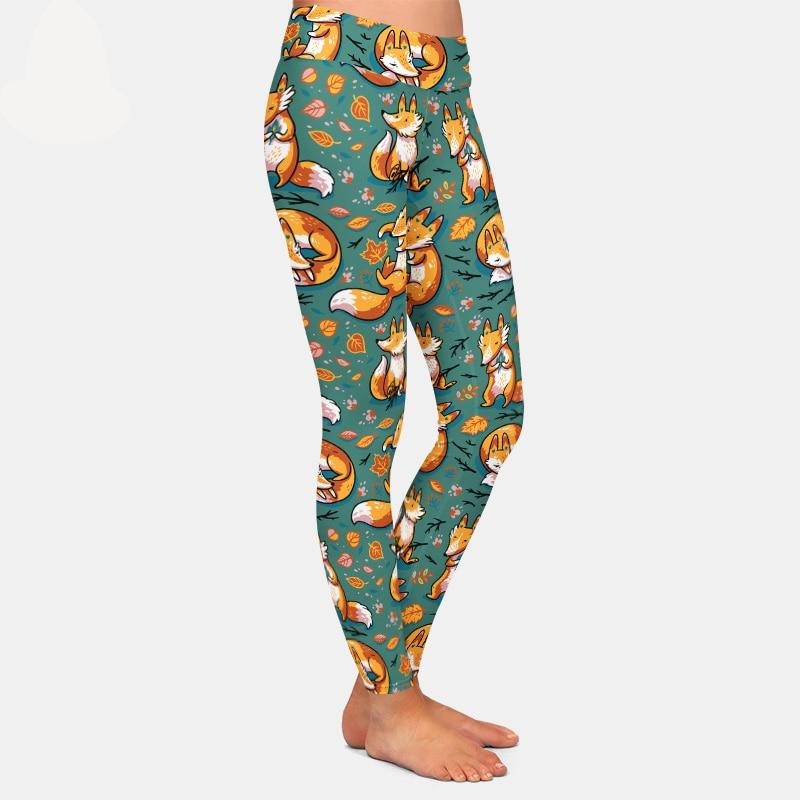 New 3D Digital Printing Fox Leggings High Waist Elastic Trousers Fashion Plus Size | Vimost Shop.