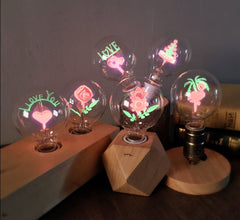 Edison Bulb LED E27 220V Flower Love Rose lamp incandescent bulb indoor night light Holiday christmas wedding decor