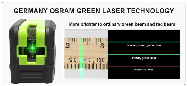 Green Beam Laser Level 2 Cross Lines 2 Points Professional 180 Degrees Self-leveling Nivel Laser Diagnostic Tools 9211G | Vimost Shop.