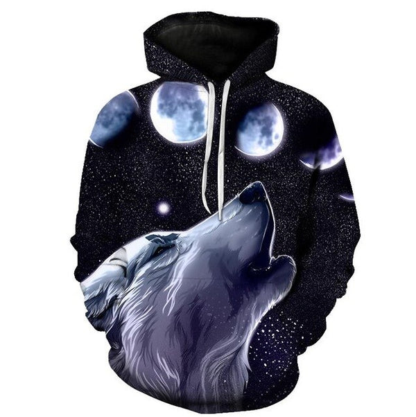 Funny Wolf Hoodies Men 3D Sweatshirts Brand Hooded Pullover Male Tracksuits Unisex | Vimost Shop.
