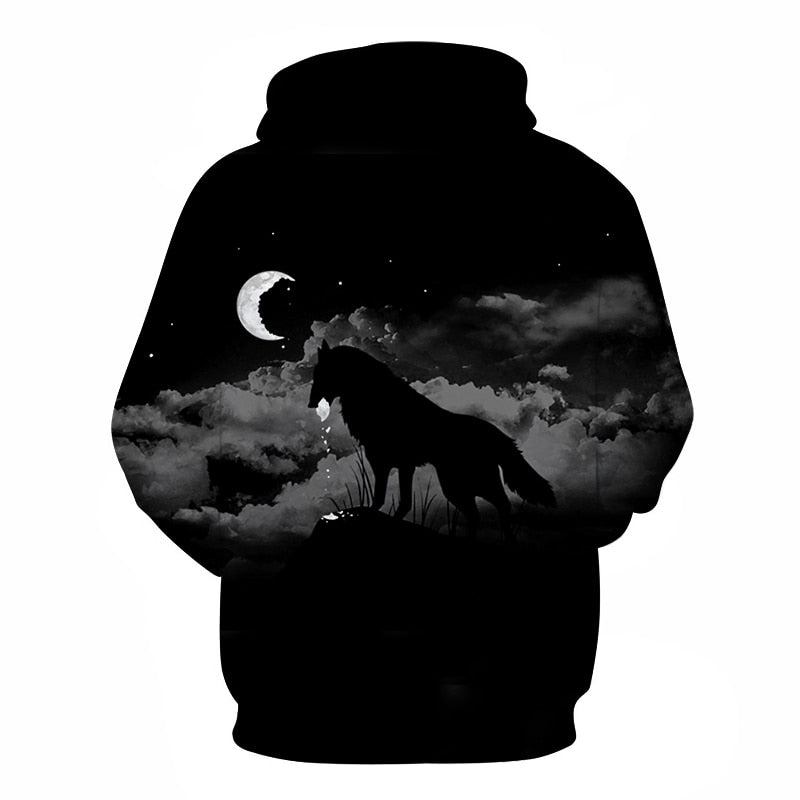 Funny Wolf Hoodies Men 3D Sweatshirts Brand Hooded Pullover Male Tracksuits Unisex | Vimost Shop.